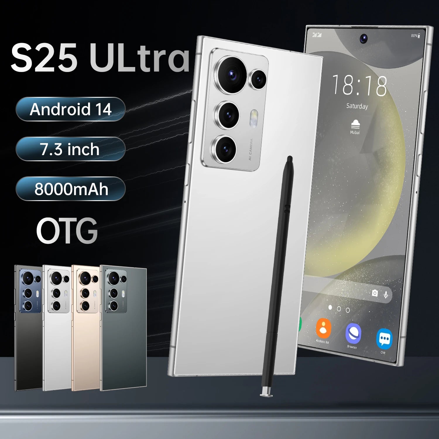 Original S25 Ultra 5G Smart Phone 7.3 Inch 16GB+1TB Dual Card Android14 Unlocked 72+108MP HD Camera Gaming Phone in Spanish - Tidesmit