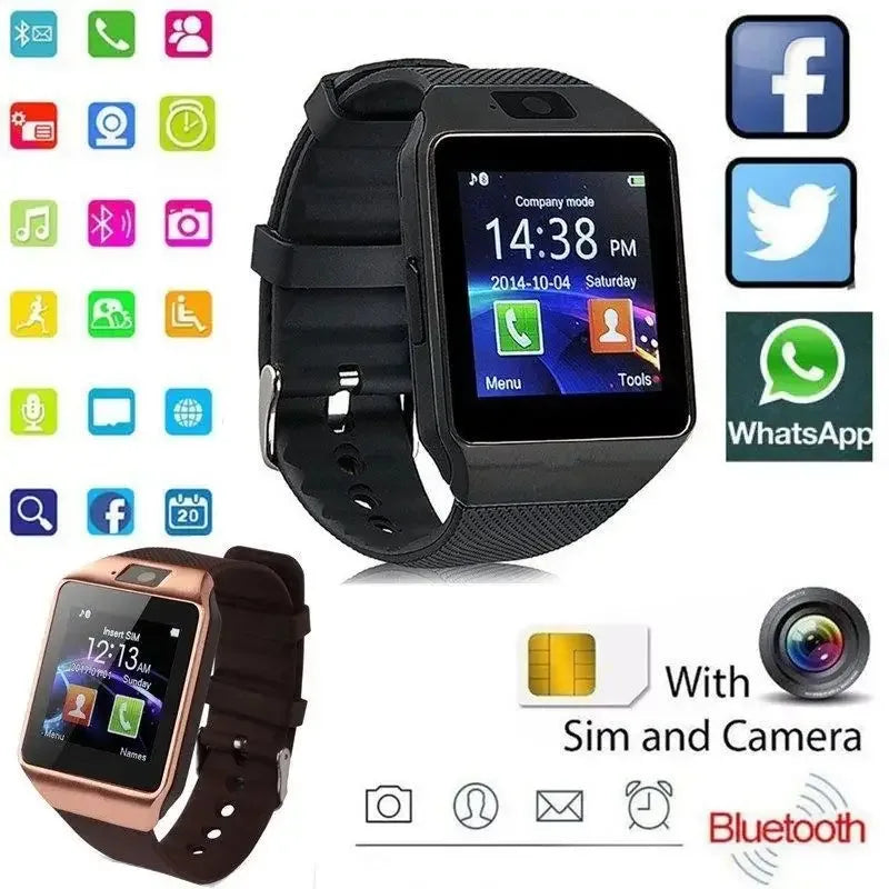 Q18 Smart Watch Waterproof With Camera Micro SIM TF Card Slot Fitness Activity Tracker Sport Watch for Ios Android - Tidesmit