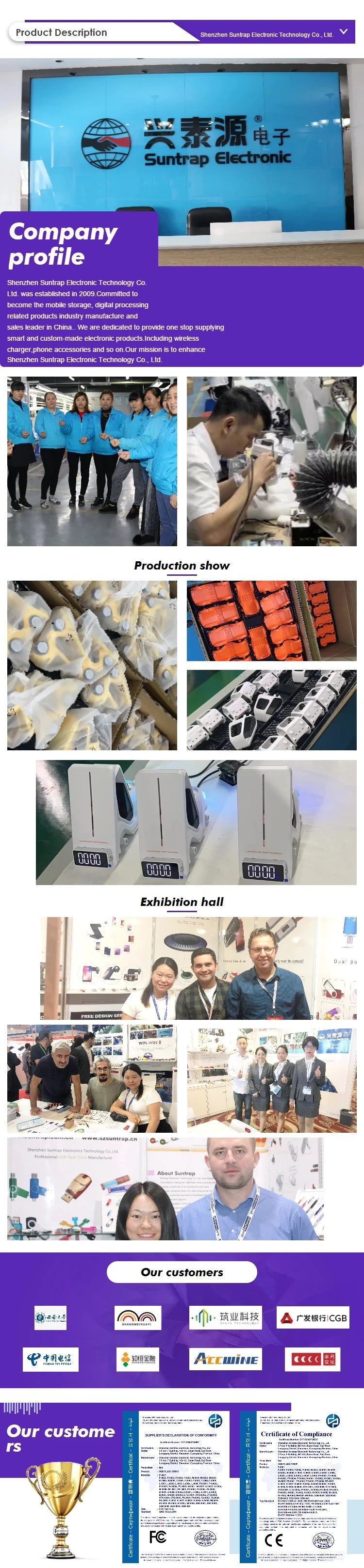 Portable 3 in 1 Wireless Charger Multifunction15W Wireless Phone Charger for Smartphone iphone Charger Tidesmit