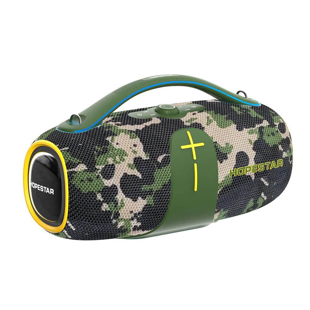 Factory HOPESTAR A85 Outdoor High Power 400W Wireless Blue Tooth Speaker Portable Waterproof IPX6 TWS Party Karaoke RGB AUX Camouflage My Store