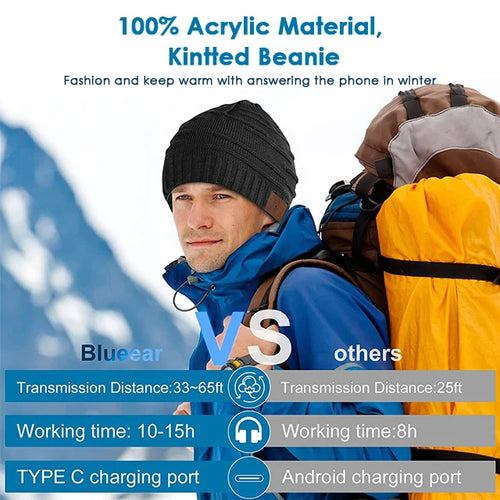 2023 Factory Fashion Winter Warm Bt Smart Beanie Custom Music Hat With Wireless Music Headphone Tidesmit