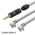 Tidesmit 8-Core OFC Silver Plated HiFi Upgrade Cable for IEMs 2.5 2PINS(QDC) Tidesmit