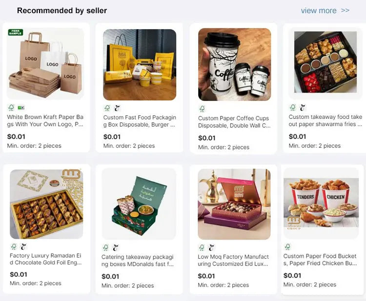 Marketplace listing thumbnails for custom logo compostable shipping mailers