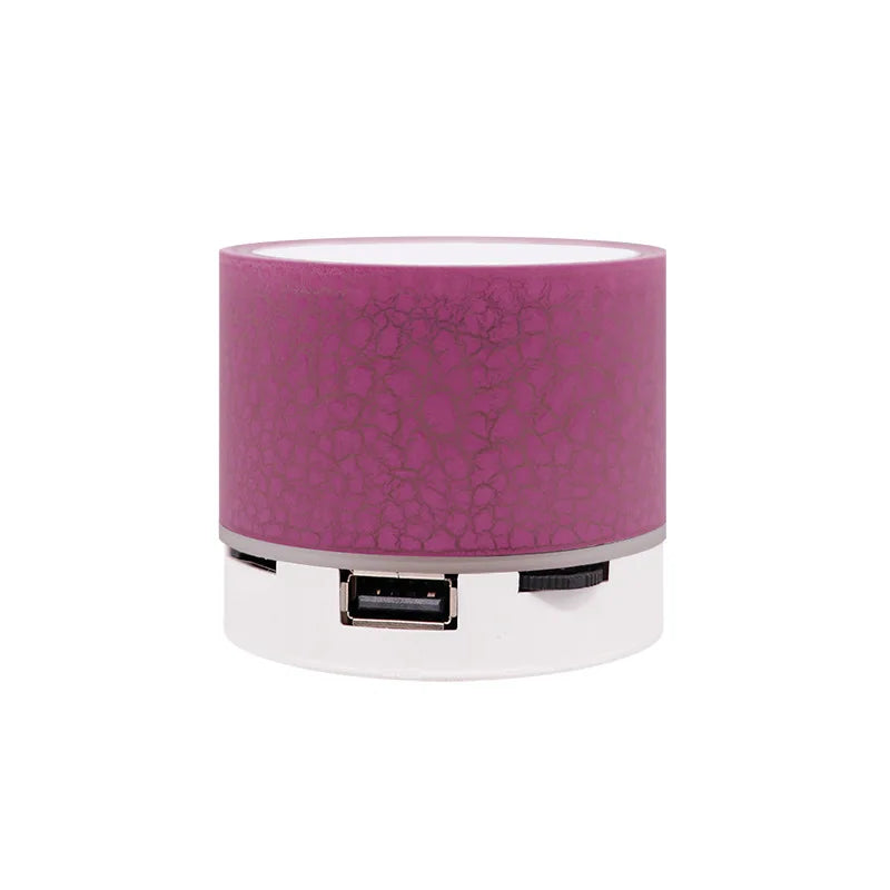 Portable RGB LED Lamp Wireless Speaker with RGB Night Light Mini Bluetooth Subwoofer for Quran Reading Pink plastic My Store