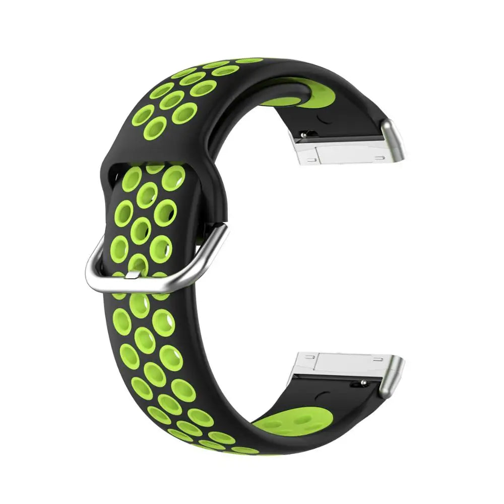 Colorful soft silicone sport band for Fitbit Versa 3 and Sense smartwatches by Tidesmit