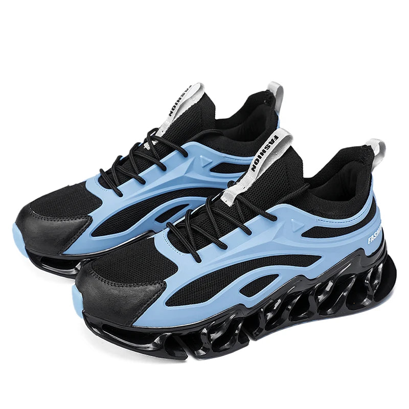 Custom Logo Men Fashion Sneakers Height Increasing Fly Knitting Blade Running Trainers Sneakers Walking Sports Men Shoes