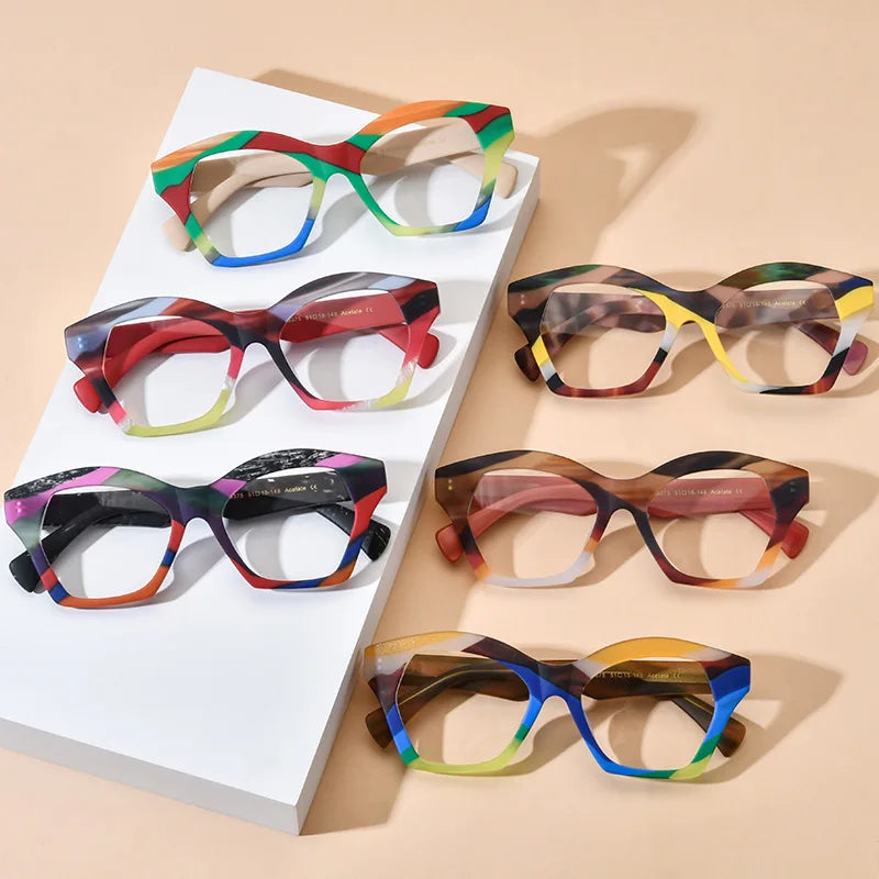 Luxury Lamination Square Acetate Designer Prescription Women Men High Quality Eye Glasses Optical 2025 Newest