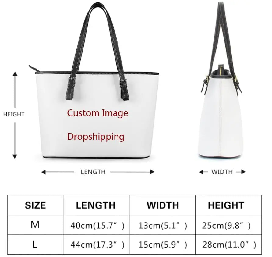 White leather women’s shoulder handbag set with black straps and Polynesian tribal print in a customizable design.