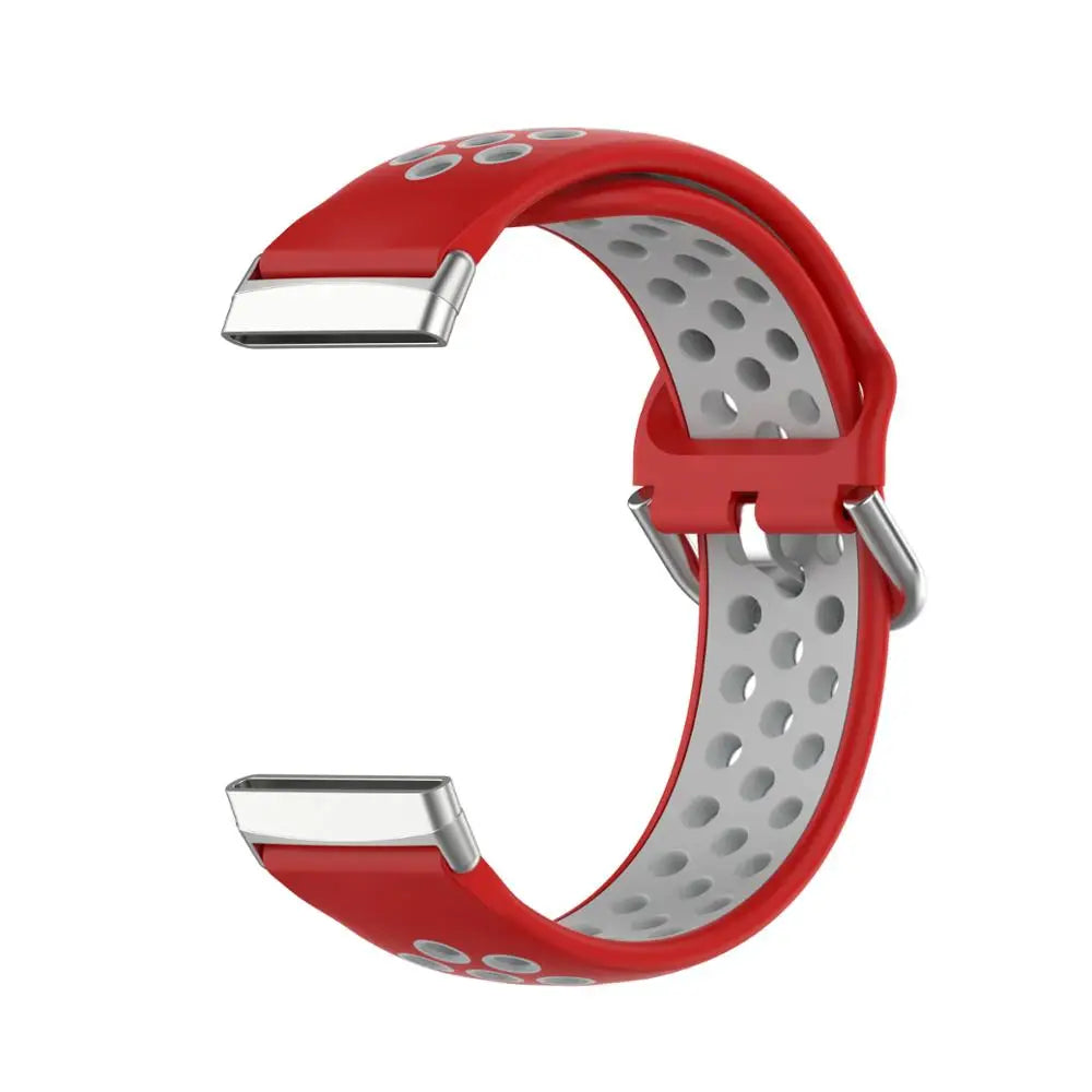 Colorful soft silicone sport wrist strap for Fitbit Versa 3 and Sense smartwatches by Tidesmit