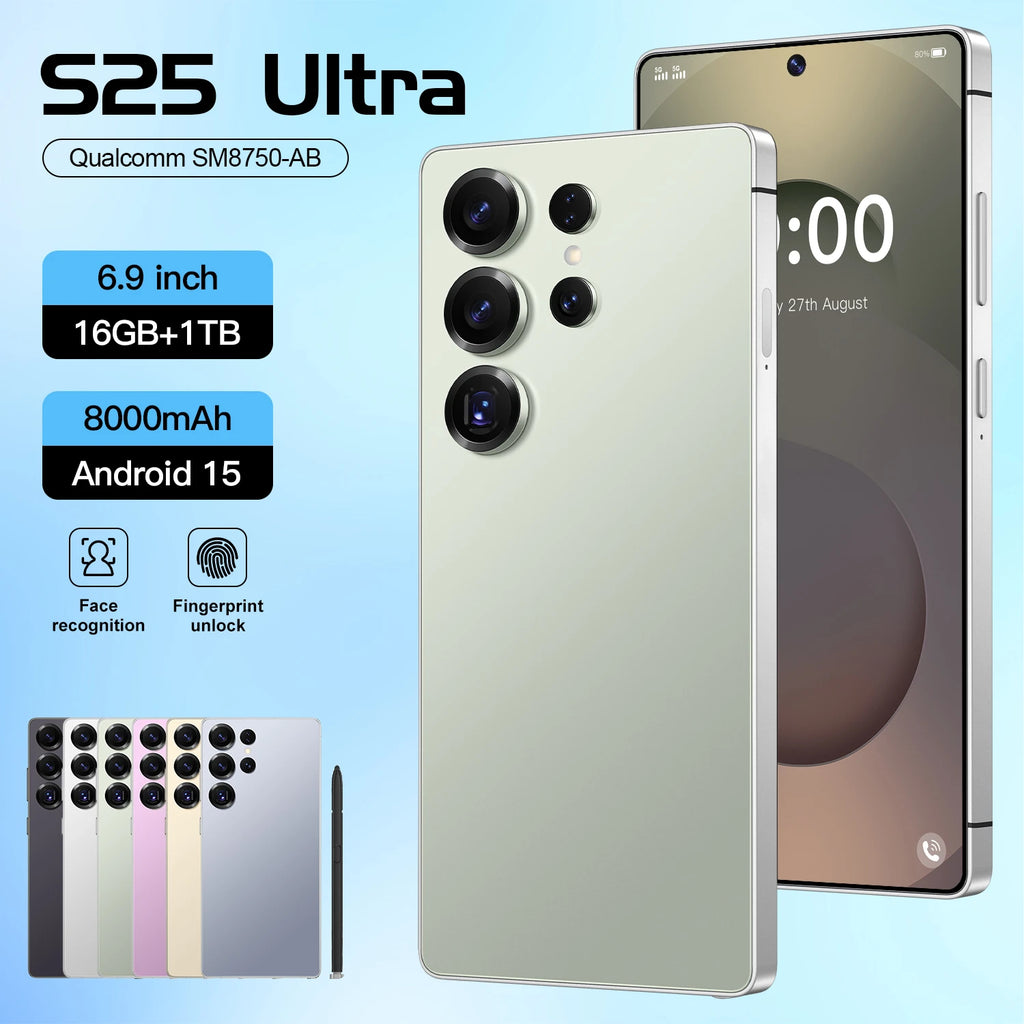 5G Smartphone 16GB RAM 1TB Storage, 6.9 Inch Unlocked Display Tidesmit