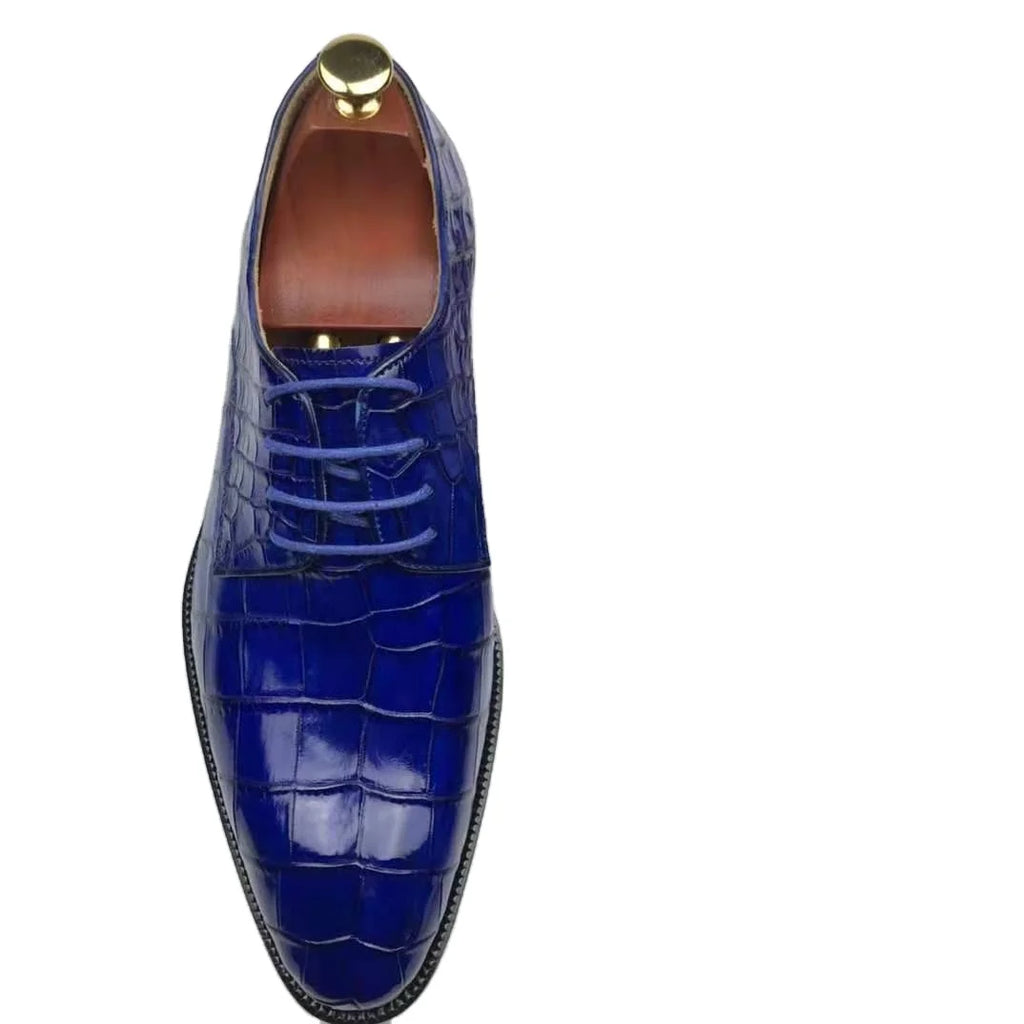 Luxury Genuine Crocodile Leather Shoes Men Genuine Leather Business Shoes High Quality Goodyear Handmade Alligator Dress Shoes