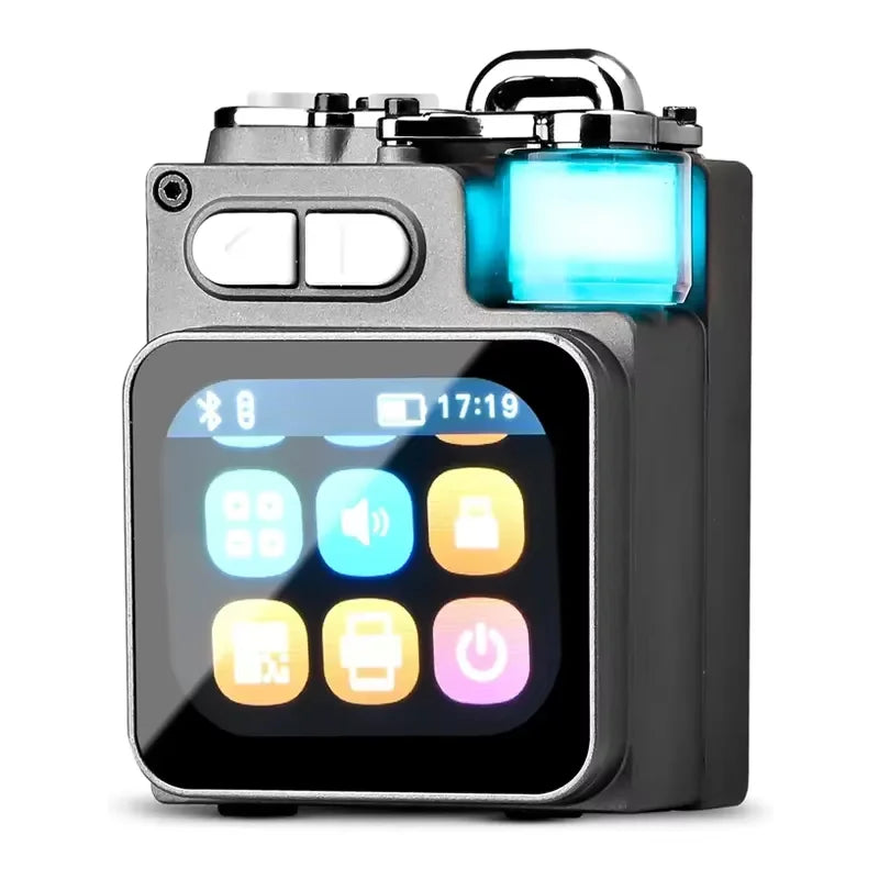 Bluetooth Speaker -Factory New V8 Portable Mini BT Speaker LED Light Smart Touch Screen Rechargeable Battery Speaker for Outdoor Activity