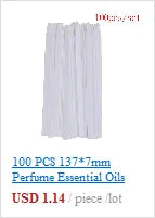 White absorbent test strips for perfume and essential oils, 137x7mm size, 100-piece fragrance scent testing paper set.