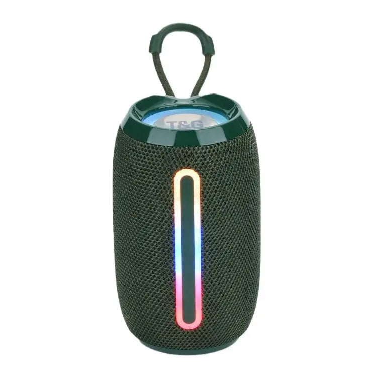 Bluetooth Speaker -Green-Lyca Small Portable Wireless for Bluetooth Desktop Subwoofer Active Desktop Speaker RGB LED Cylindrical Design Gift