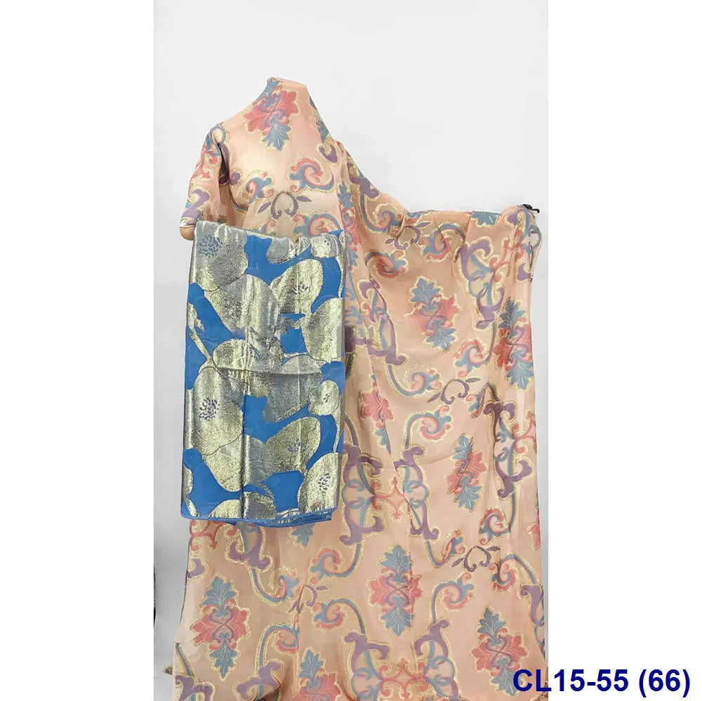 Lisami RTS Luxury Silk Fabric Elegant Multi-Color 3D Metallic Handcut for Dresses Weddings and Curtains