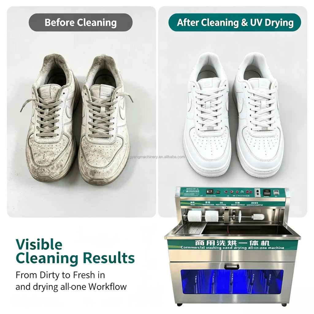 Commercial Shoe Washing Machine with Stainless Steel Construction