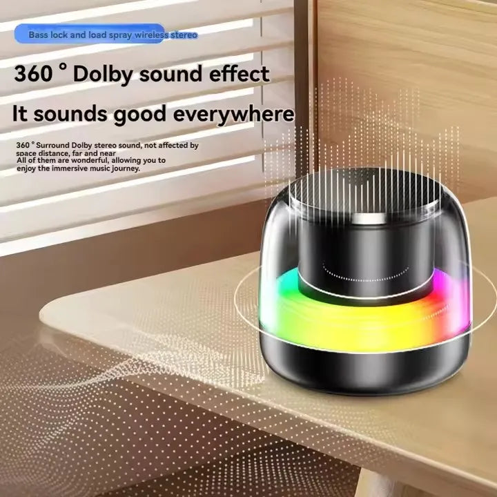 Portable Mini Bt5.3 Wireless Speaker Type-c Charging Rgb Outdoor Music Speaker Support Tf Card My Store