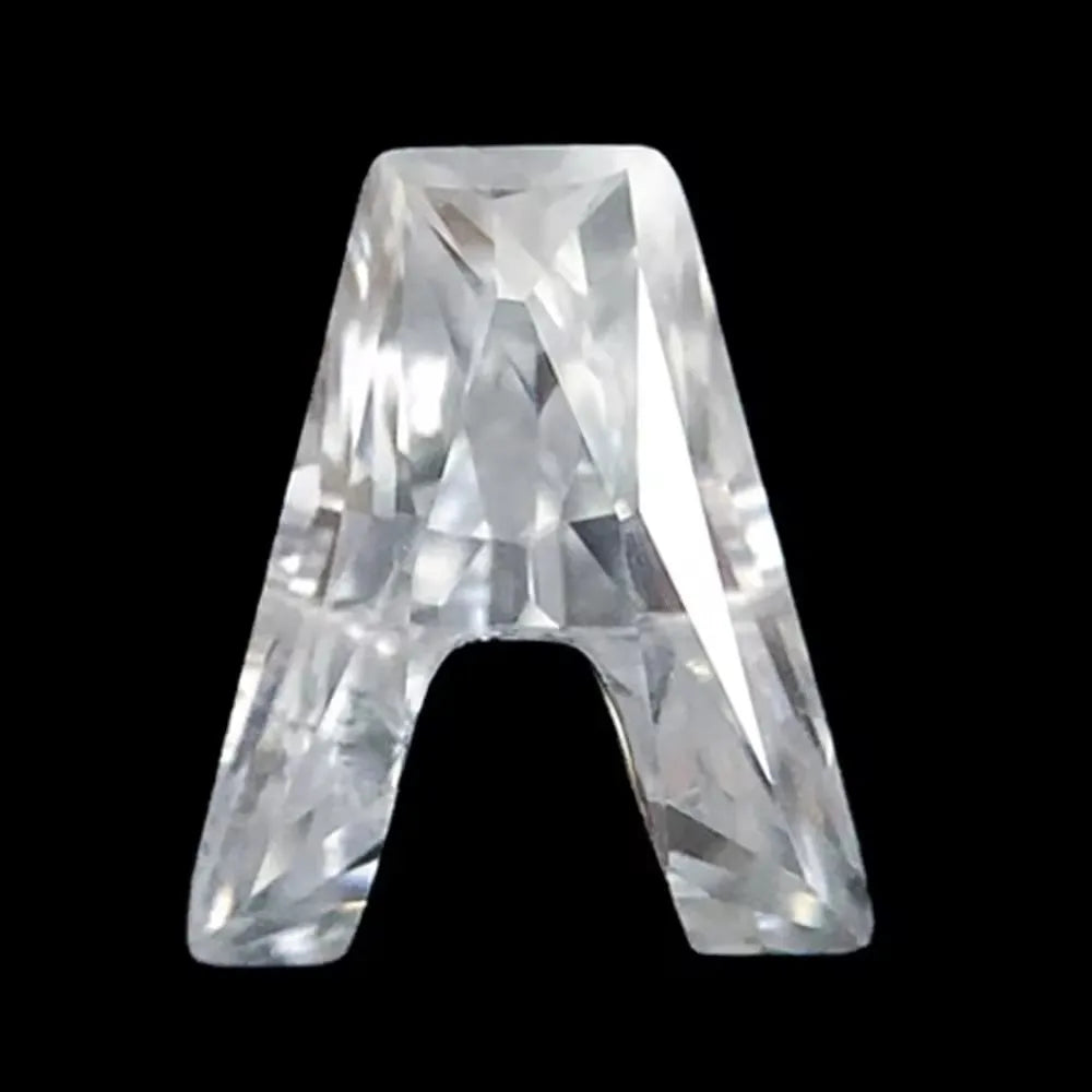 Customizable GRA Certified A-Z White D VVS Lab Created Moissanite Fancy Color Play/Fire Alphabet Jewelry Loose Stone 0.8-1.5CT