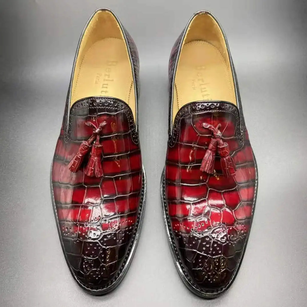Goodyear Welt Crocodile Leather Loafers Men Party Shoes Male Luxury Alligator Dress Shoes for Men Business Shoes Men