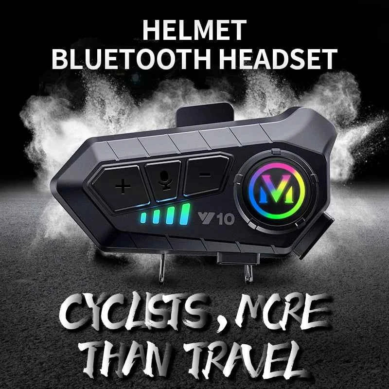 New Y10 Motorcycle Helmet Intercom Waterproof BT 5.3 Long Standby Helmet Intercomunicador Speaker Earphone My Store