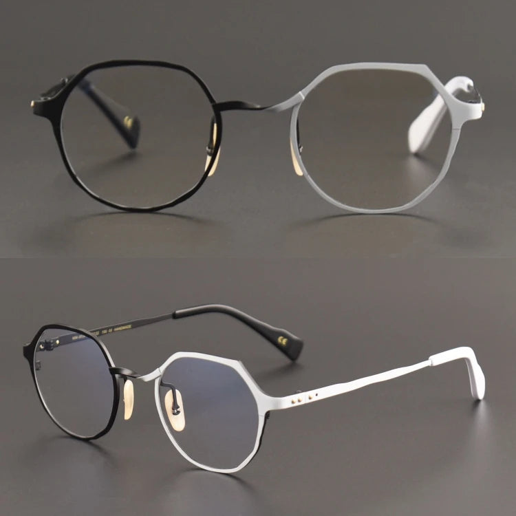 Luxury Quality Private Label Solid Pattern Titanium Full-Rim Lightweight Optical Frames Fashion Eyewear Wholesale