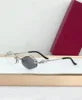 Luxury Designer Sunglasses for Men and Women Frameless Gold Titanium Metal Frame with UV400 Protection Fashionable Brand Case