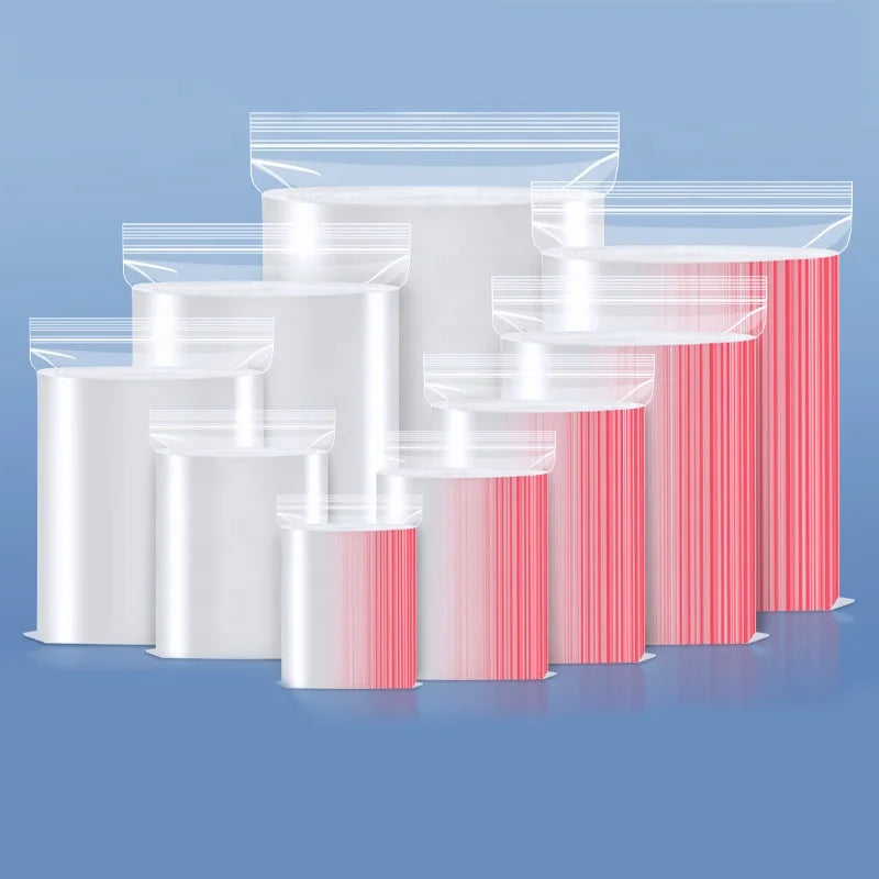 Zip Bags 100 Count 2 Mil Clear Zip Plastic Poly Bags with Resealable Lock Seal Zipper for Food Jewelry Clothing Small Business