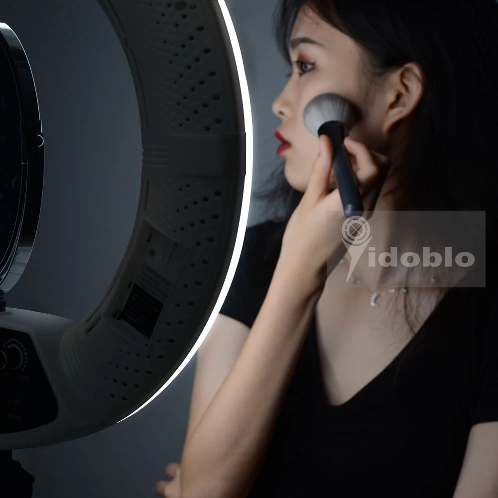 18-Inch Ring Light With Tripod Stand - Dimmable LED Studio Kit Tidesmit