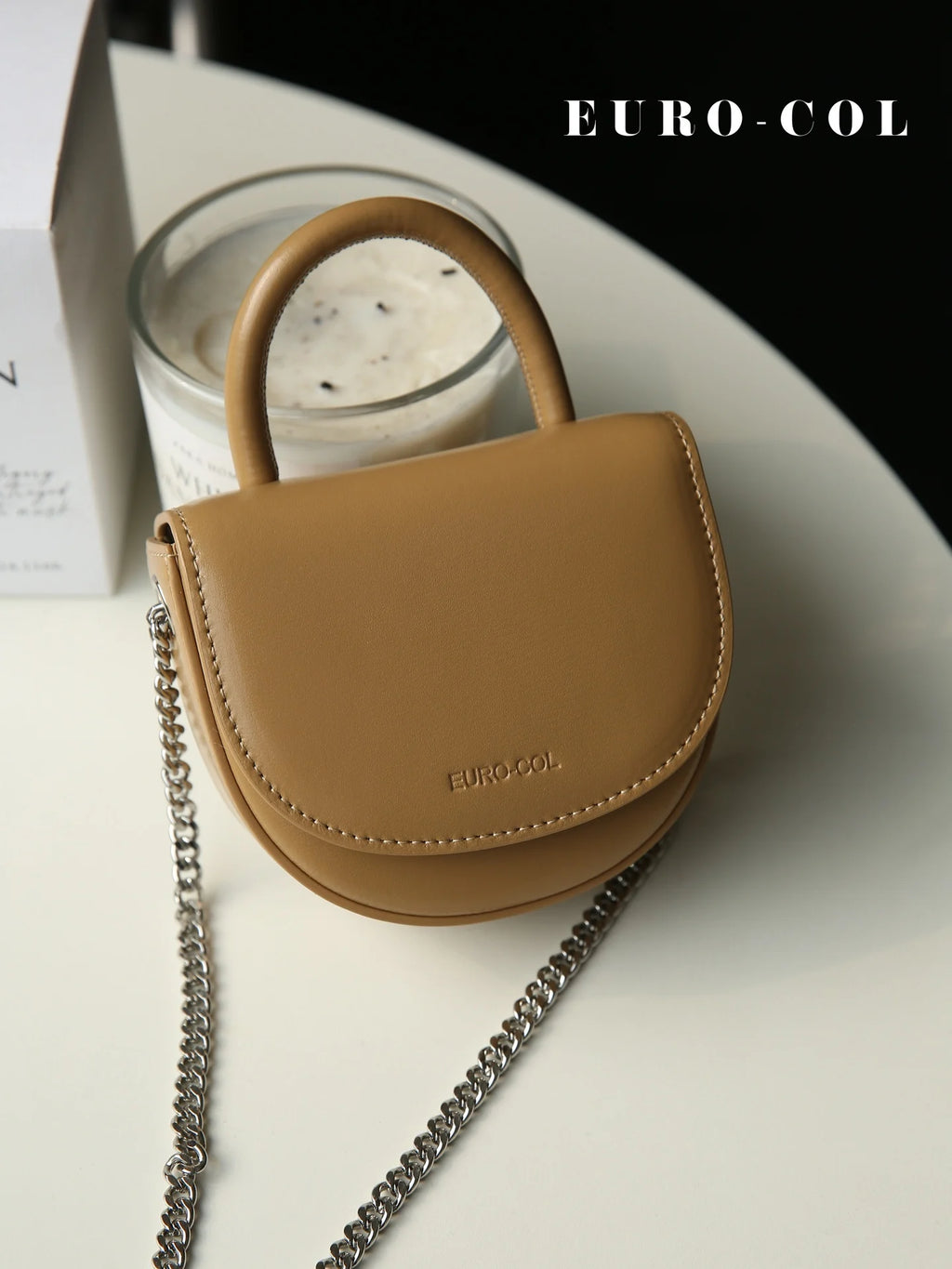 High Quality Cowhide Leather Evening Clutch with Microfiber Lining Small Top Handle Tote Bag for Party Wedding B1152