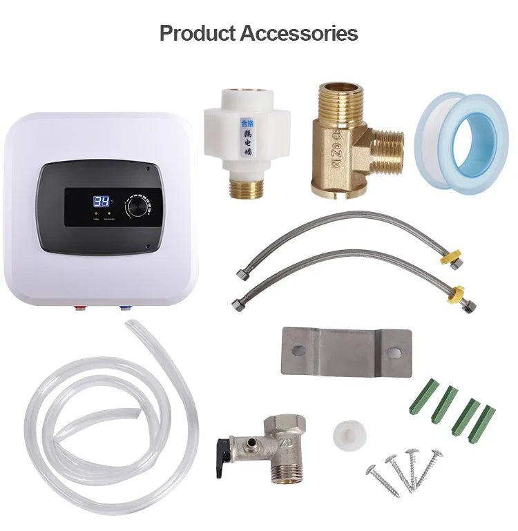 Spot Wholesale Launched 15 Liter Mini Electric Water Heater 1500W Upper Outlet Under Sink Storage Electric Hot Water Heater Tank Tidesmit