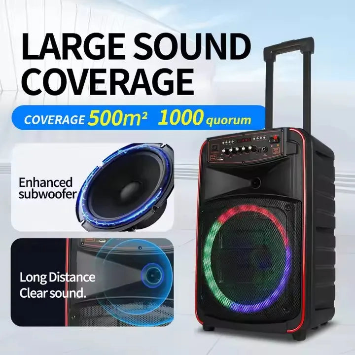 Bluetooth Speaker -2024 Best Seller Rechargeable Led-light-dancing-speaker Flash Led Light Music Lamp Party  Speaker with Led Disco Light
