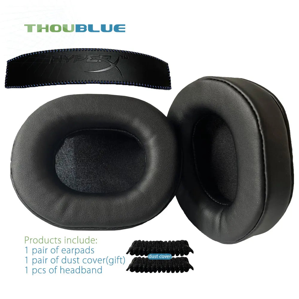 HyperX Cloud Replacement Ear Pads - Memory Foam Over-Ear Cushions 2 and band3 Tidesmit