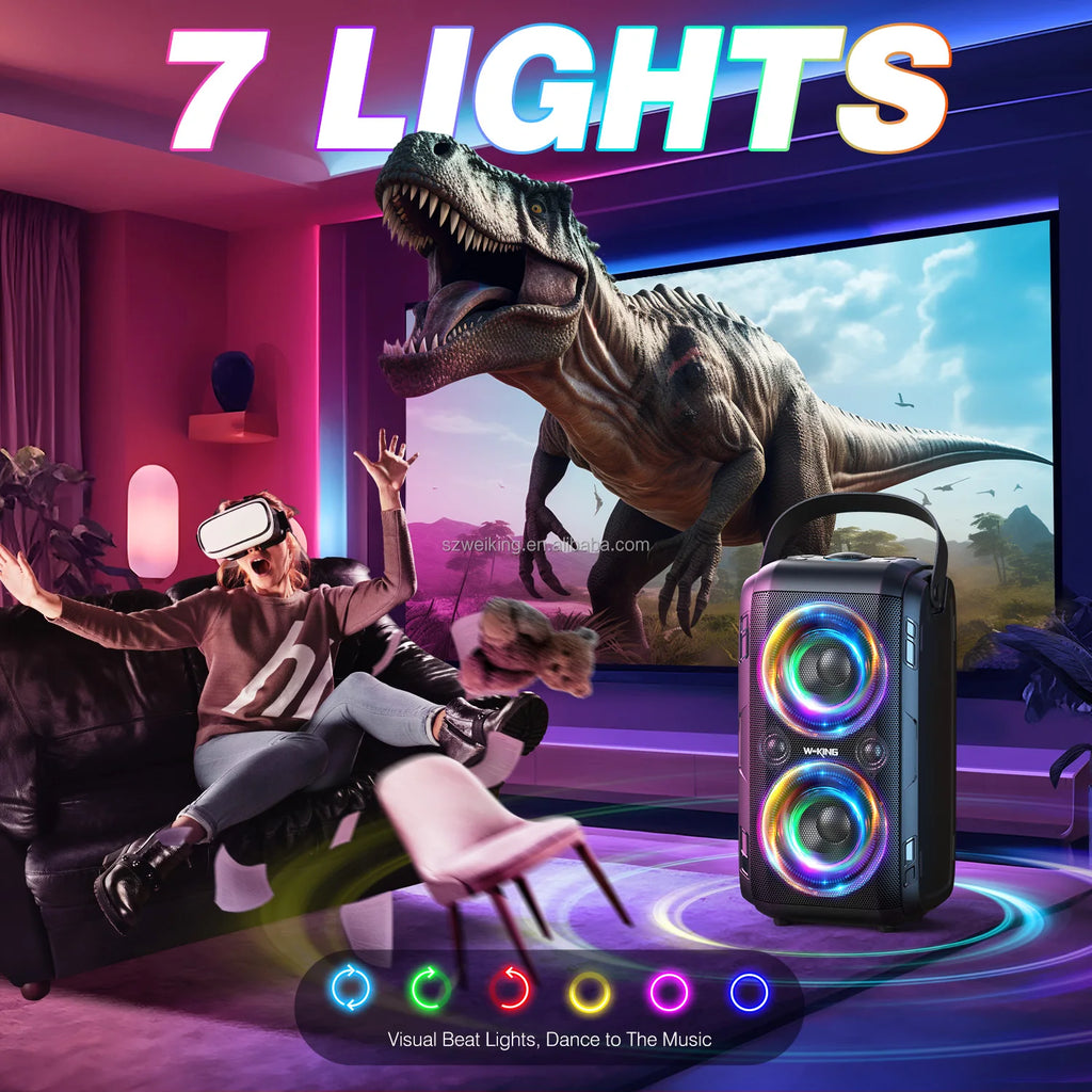 W-KING T9II 80W Portable Party Boom Box Outdoor Wireless Bluetooth Speaker My Store