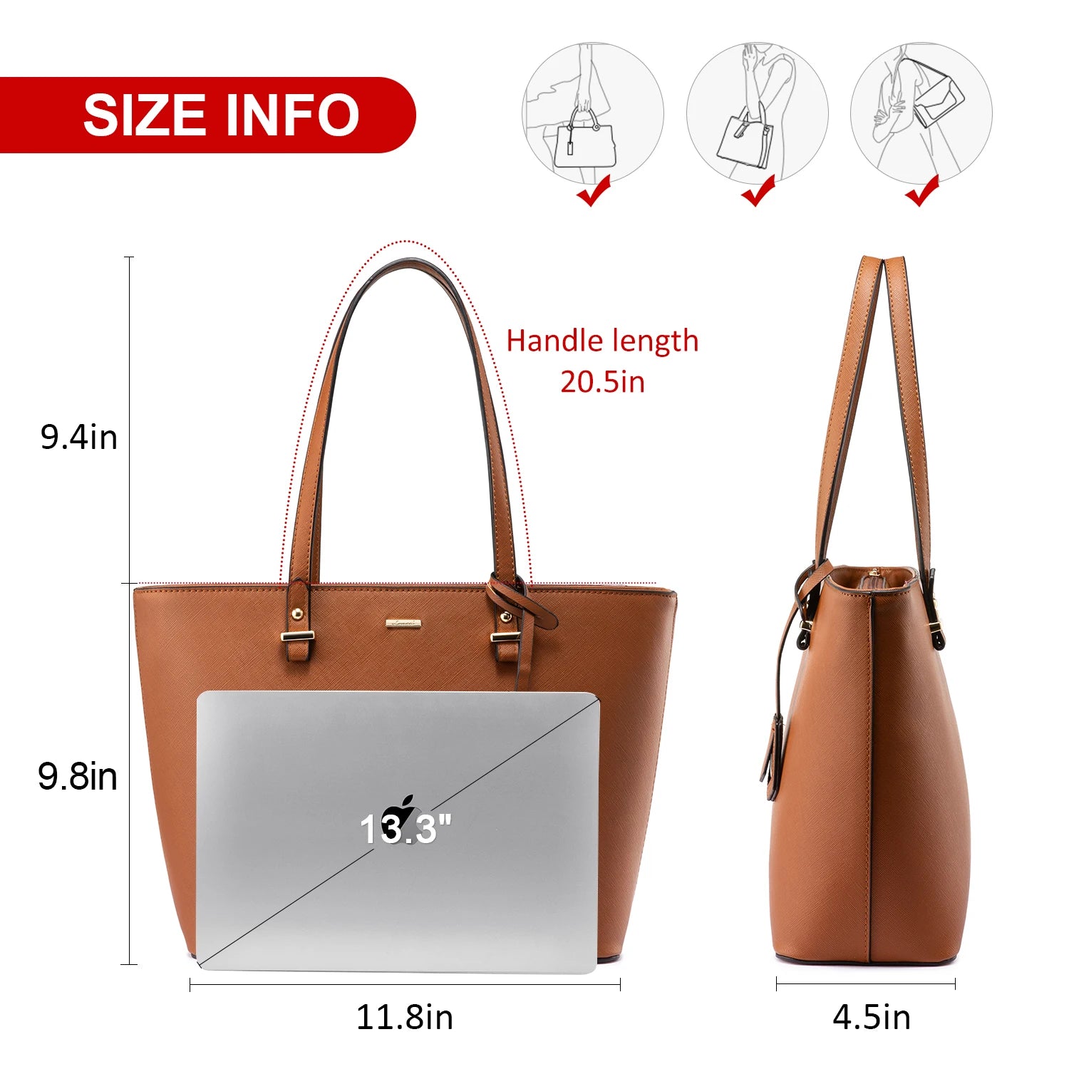 LOVEVOOK Designer 2023 PU Leather Purse Handbags for Mother Large Elegent Shoulder Bag Luxury WomenTote Bags