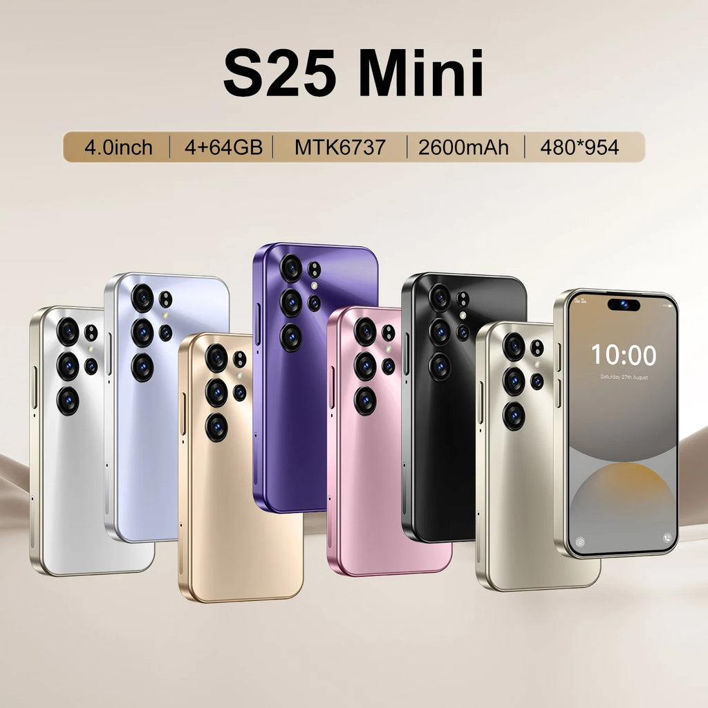 Mini 4G Smartphone: 4-Inch Compact Android with 4GB RAM - Gray Tidesmit