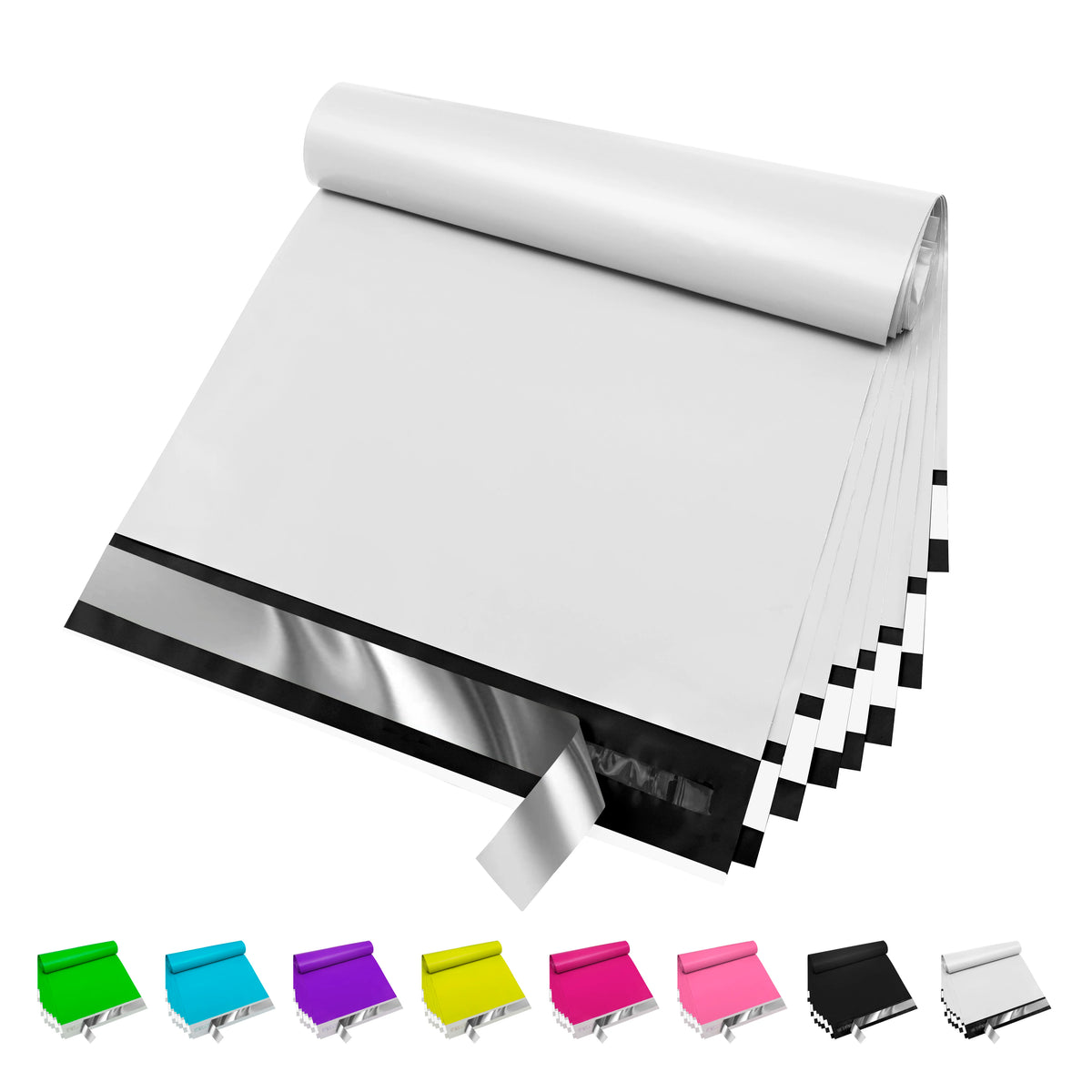 2-Day Shipping 5-Day Delivery 10x13-Inch White Poly Mailers 100 PCS Self-Adhesive Waterproof Tear-Resistant Eco-Friendly 2 Mil
