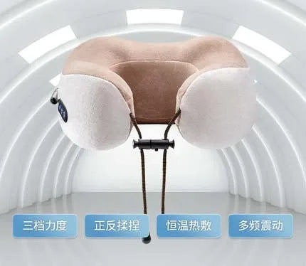 Electric Neck Massager - Portable Heat Therapy U-Shaped Pillow Back Massage Instrument NO2 Tidesmit