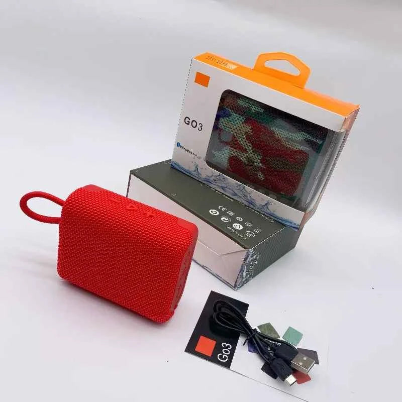 Hot Sale Portable G3 Wireless Mini Speakers Waterproof Outdoor Bass Sound for Bluetooth Sports Party Box LED Airplay DC Plastic Red My Store
