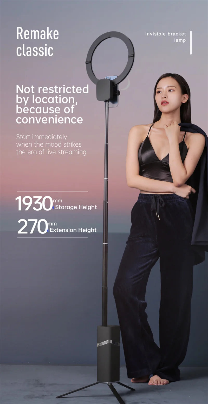 Hot yy-1 pink selfish phone small ring tiktok light photo and video production battery powered ring light 360 photo studio Tidesmit