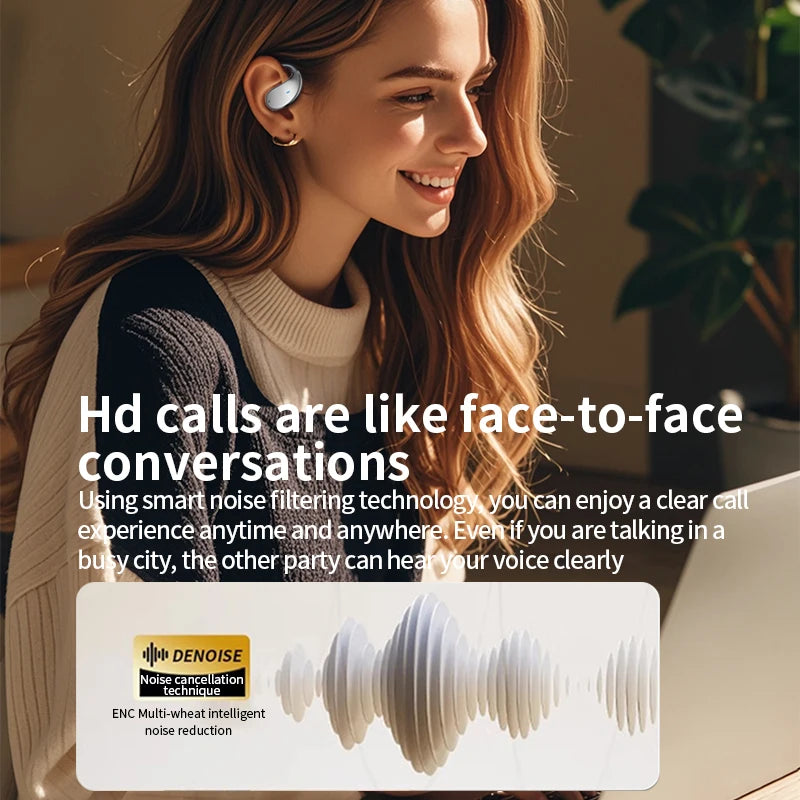 YYK-Q93 OWS Ear Hook Sports Earphones Fashion Accessories 360° Rotating Wireless Earbuds with Silicone Lanyard for Easy Carrying Tidesmit