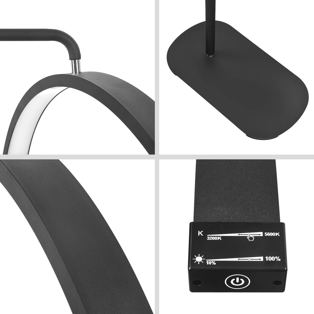 Fosoto Y9II Floor Lamp Half Moon Ring Lamp With Phone Clip LED Lash Light for Eyelash Beauty Tattoo Photography Lighting Tidesmit