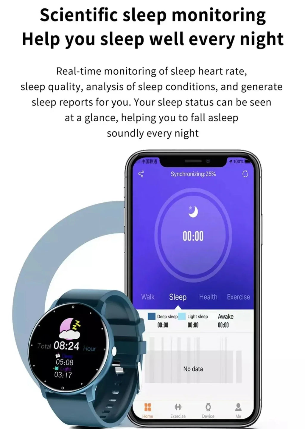 2024 New BT Smart Watch TFT Touch Screen Waterproof Sport Fitness Tracker for iphone Sumsang Smartwatch - Tidesmit