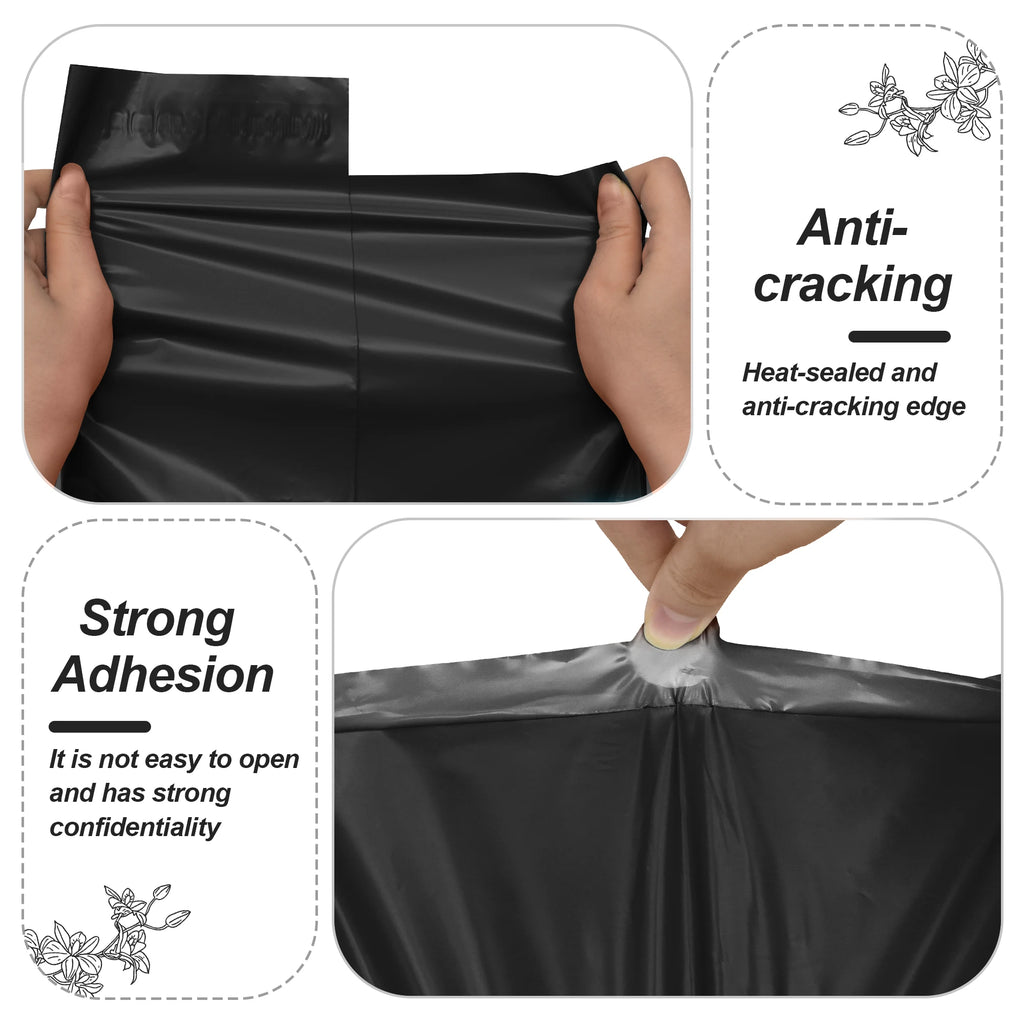 10x13 Inch Black Poly Mailers 100 PCS, Self-Adhesive Waterproof Tear-Resistant Shipping Bags, 2-Day Shipping 5-Day Delivery