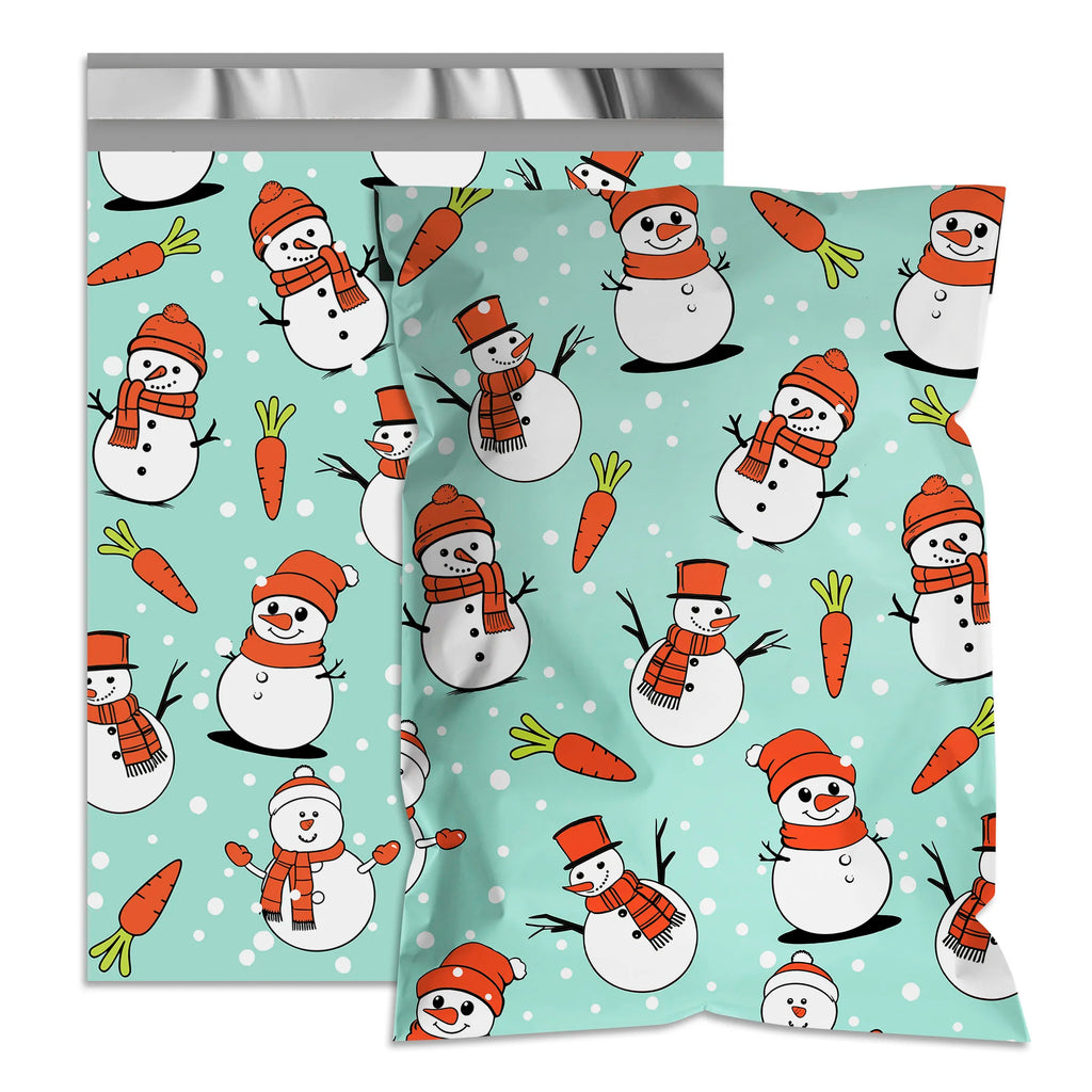 Poly Mailers 6x9 Inch 100 Pack  Christmas Printed Shipping Bags, 2.4mil Thickness Waterproof and TearResistant Mailing Envelope