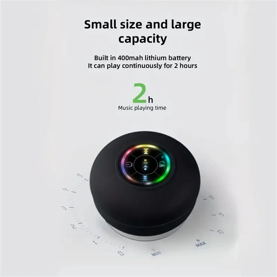 2024 Wholesale Mini Portable Shower Waterproof Wireless BT Speaker With Large Suction My Store