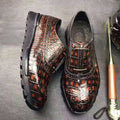 Goodyear New Arrival Sport Shoes Men Sneaker Luxury Genuine Alligator Leather Walking Style Shoes Man Luxury crocodile Shoes Men