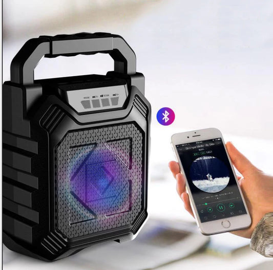 Bluetooth Speaker -GAS-S32 Wireless BT Speaker Portable 9W High Power Output Multimedia FM Radio for Home Official Multi-media