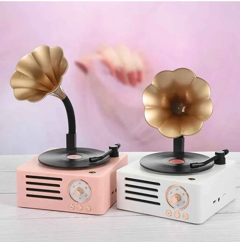 Bluetooth Stereo Sound AUX Loudspeaker Classic Music Player Retro Vinyl Record Player Wireless Speaker My Store