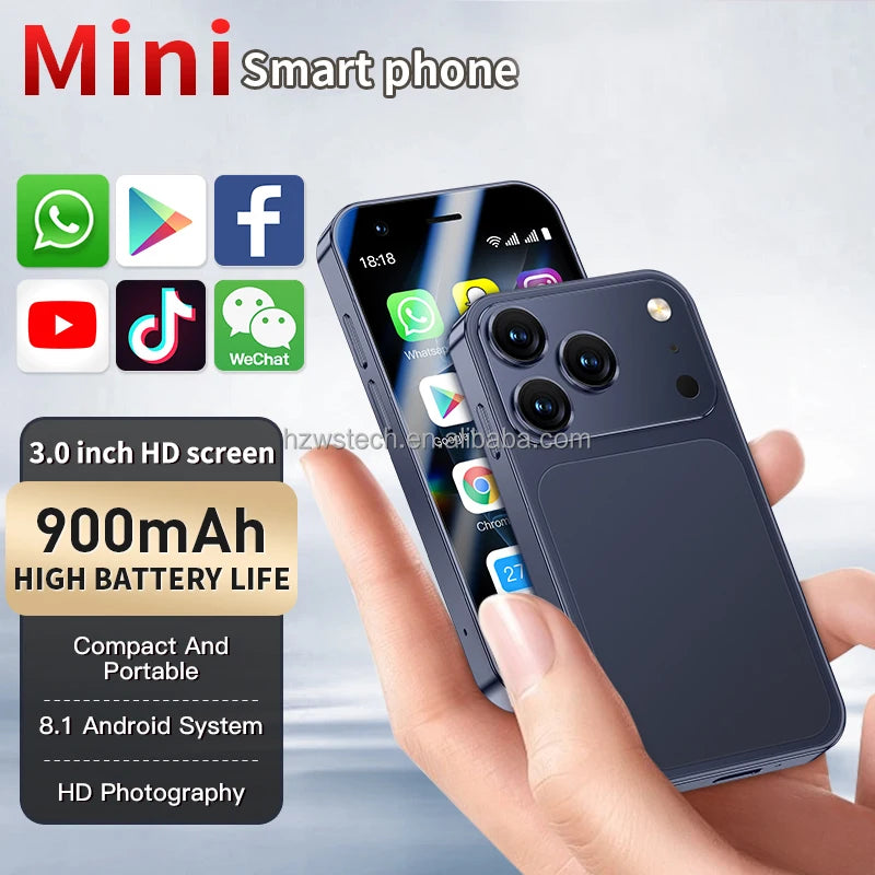 Mini Android 8.1 3G Smartphone - 3.0 Inch Dual SIM Unlocked Tidesmit