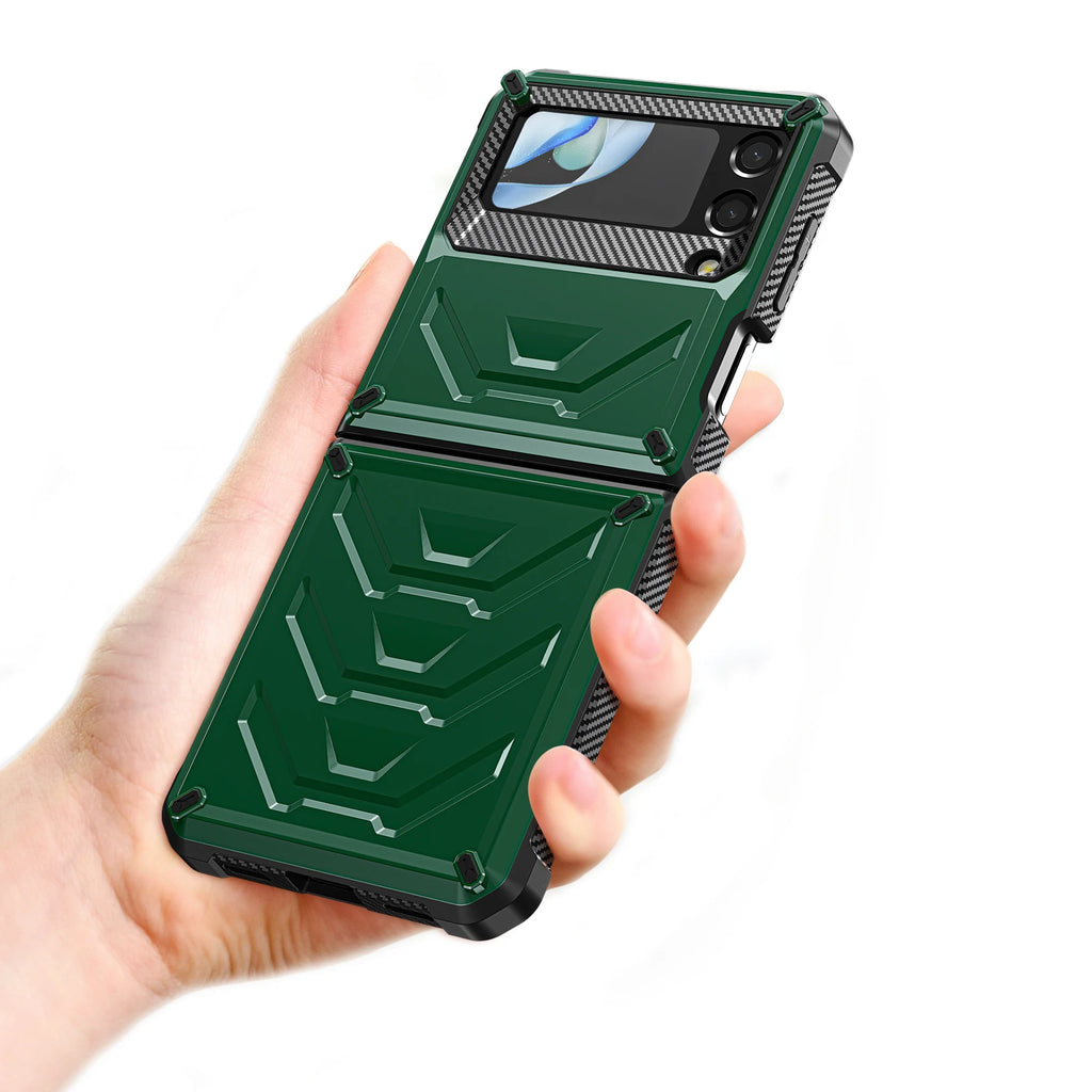 Galaxy Z Flip 4 SM F721 Luxury 5G Screen Protector TPU Case Cover 6.7 Inch Mobile Phone Shockproof Black PC Protector Tidesmit